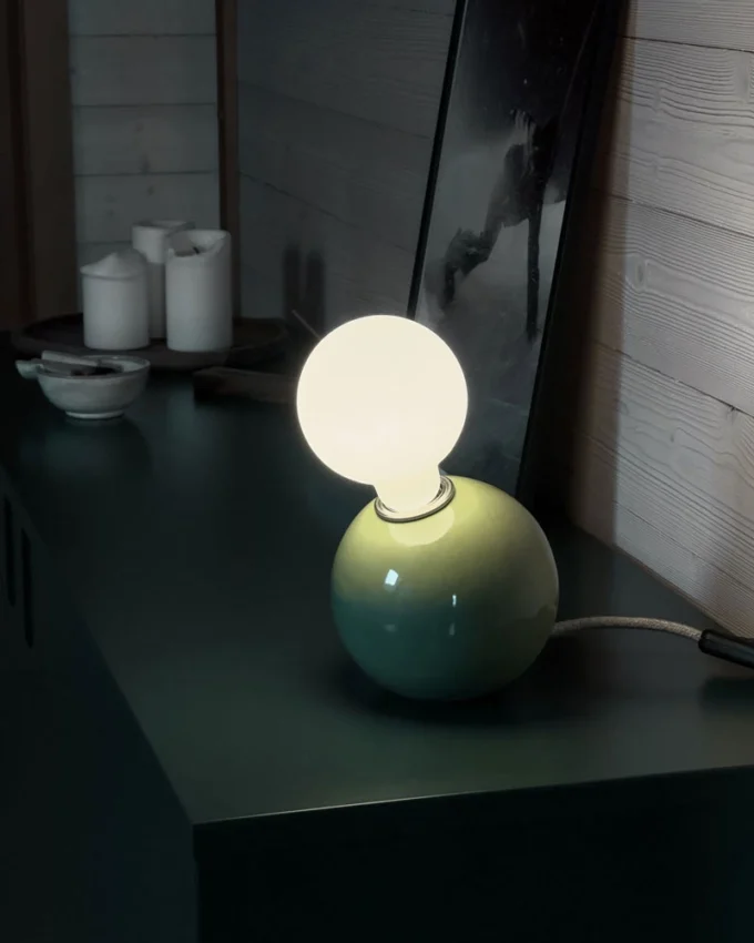 Keramik Tischlampe Antares sage