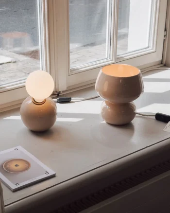 Keramik Tischlampe Atria nude