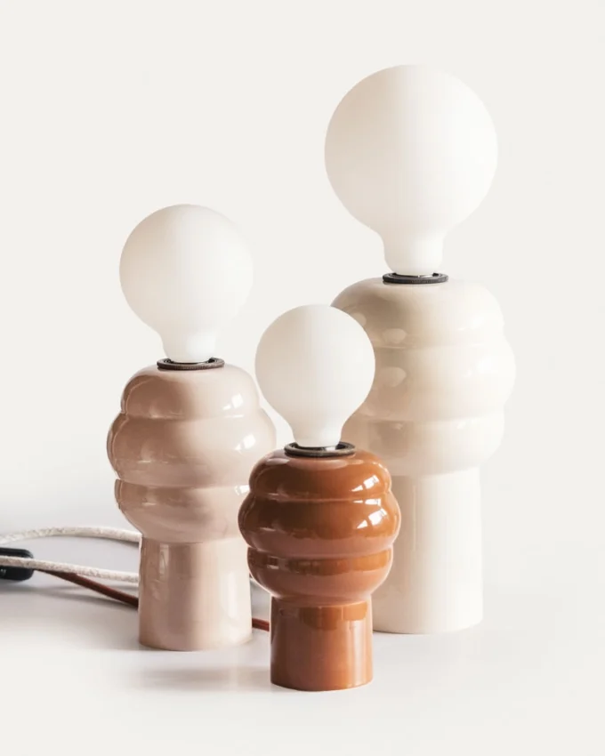 Keramik Tischlampe Ariel