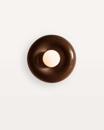 Keramik Wandlampe Orbis Chestnut